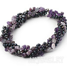 黑珍珠紫水晶项链