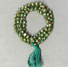 绿色土豆形珍珠项链（可做手链）