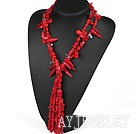 红珊瑚项链毛衣链