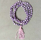 紫色土豆形珍珠项链（可做手链）