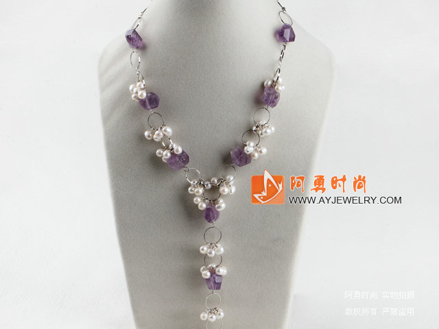 珍珠紫水晶项链
