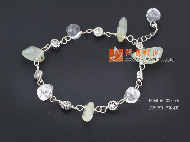 白水晶绿碧柳手链