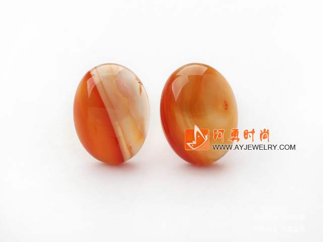 椭圆形玛瑙耳环 耳钉款