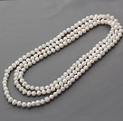 8-9mm白色长款珍珠项链