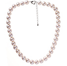 11-12mm A级天然白珍珠项链 简约单层珠链款