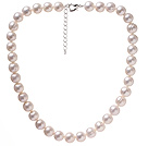 11-12mm 大颗天然白珍珠项链 简约单层珠链款