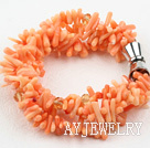 橘色珊瑚手链