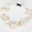 3-4mm天然白珍珠梦幻手链 配磁力扣