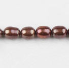 6-7mm染色棕色米形珍珠