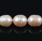 10-11mm天然粉色螺纹米形珍珠