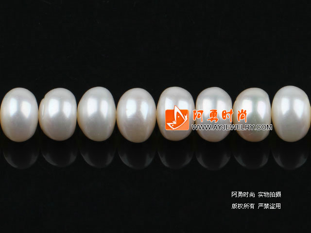 12-13mm天然白色算盘珍珠