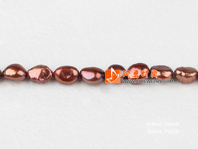 8-9mm红棕色染色巴洛克珍珠