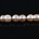 11-12mm天然粉色直孔葫芦珍珠