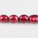 8-9mm酒红色染色巴洛克珍珠