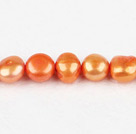 8-9mm橘黄色染色两面光珍珠