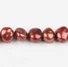 8-9mm红棕色染色两面光珍珠