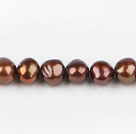 8-9mm棕色染色两面光珍珠